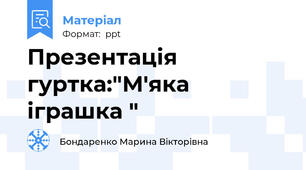 Презентація гуртка:"М'яка іграшка "