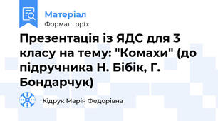 Презентація із ЯДС для 3 класу на тему: "Комахи" (до підручника Н. Бібік, Г. Бондарчук)