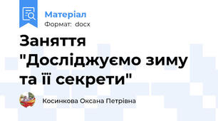 Заняття "Досліджуємо зиму та її секрети"