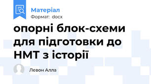 опорні блок-схеми для підготовки до НМТ з історії