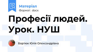 Професії людей. Урок. НУШ