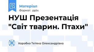 НУШ Презентація "Світ тварин. Птахи"