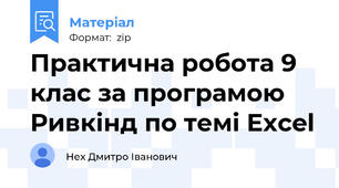 Практична робота 9 клас за програмою Ривкінд по темі Excel