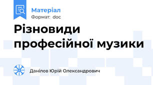 Різновиди професійної музики