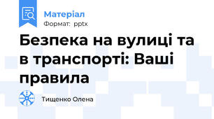 Безпека на вулиці та в транспорті: Ваші правила