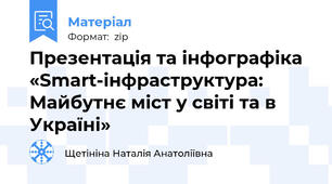 Презентація та інфографіка «Smart-інфраструктура: Майбутнє міст у світі та в Україні»