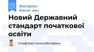 Новий Державний стандарт початкової освіти