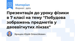 Презентація до уроку фізики в 7 класі на тему "Побудова зображень предметів у двоввігнутих лінзах"
