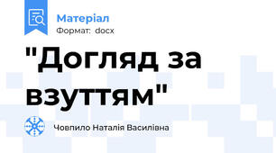 "Догляд за взуттям"