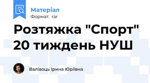 Розтяжка "Спорт" 20 тиждень НУШ
