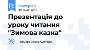 Презентація до уроку читання "Зимова казка"