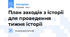 План заходів з історії для проведення тижня історії