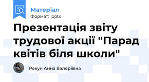 Презентація звіту трудової акції "Парад квітів біля школи"
