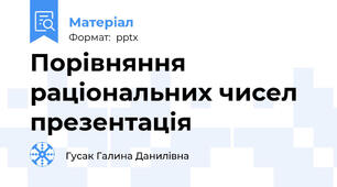 Порівняння раціональних чисел презентація
