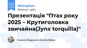 Презентація "Птах року 2025 – Крутиголовка звичайна(Jуnx torquilla)"