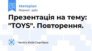 Презентація на тему: "TOYS". Повторення.