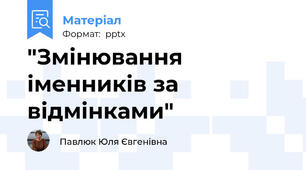 "Змінювання іменників за відмінками"