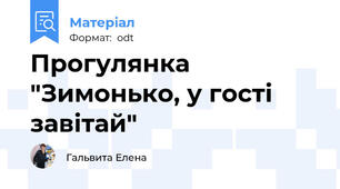 Прогулянка "Зимонько, у гості завітай"