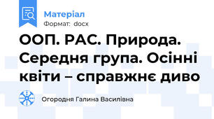 ООП. РАС. Природа. Середня група. Осінні квіти – справжнє диво