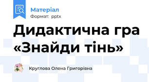 Дидактична гра «Знайди тінь»