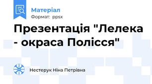 Презентація "Лелека - окраса Полісся"