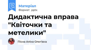 Дидактична вправа "Квіточки та метелики"