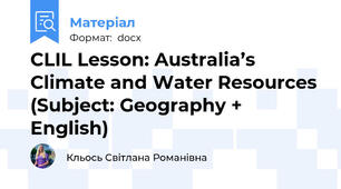 CLIL Lesson: Australia’s Climate and Water Resources (Subject: Geography + English)