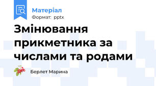 Змінювання прикметника за числами та родами