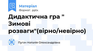 Дидактична гра " Зимові розваги"(вірно/невірно)