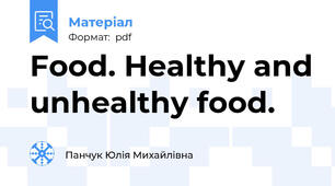 Food. Healthy and unhealthy food.
