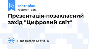 Презентація-позакласний захід "Цифровий світ"