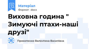 Виховна година " Зимуючі птахи-наші друзі"