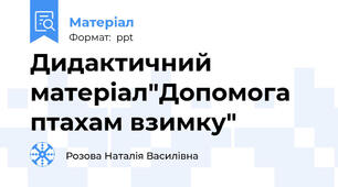 Дидактичний матеріал"Допомога птахам взимку"