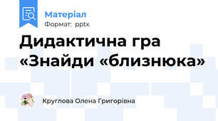 Дидактична гра «Знайди «близнюка»