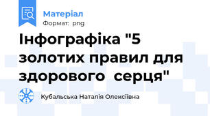 Інфографіка "5 золотих правил для здорового  серця"