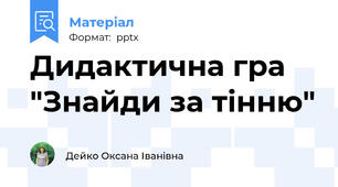 Дидактична гра "Знайди за тінню"