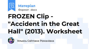FROZEN Clip - "Accident in the Great Hall" (2013). Worksheet