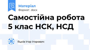 Самостійна робота 5 клас НСК, НСД