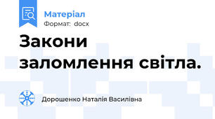 Закони заломлення світла.
