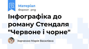 Інфографіка до роману Стендаля "Червоне і чорне"