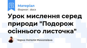 Урок мислення серед природи "Подорож осіннього листочка"