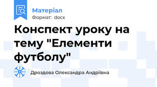Конспект уроку на тему "Елементи футболу"