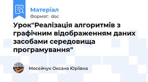 Урок"Реалізація алгоритмів з графічним відображенням даних  засобами середовища програмування"