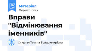 Вправи "Відмінювання іменників"