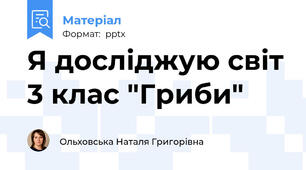 Я досліджую світ 3 клас "Гриби"