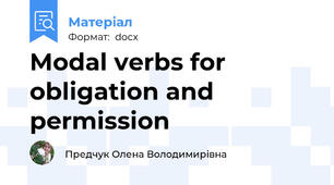 Modal verbs for obligation and permission