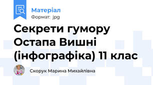 Секрети гумору Остапа Вишні (інфографіка) 11 клас