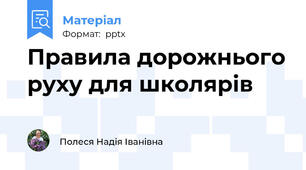 Правила дорожнього руху для школярів