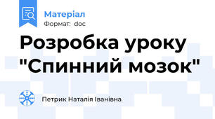 Розробка уроку "Спинний мозок"