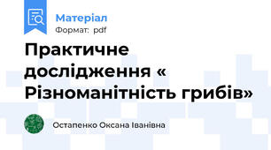 Практичне дослідження « Різноманітність грибів»